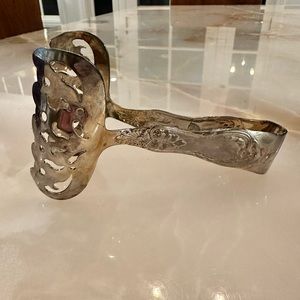 Vintage Godinger silver plated tongs Victorian